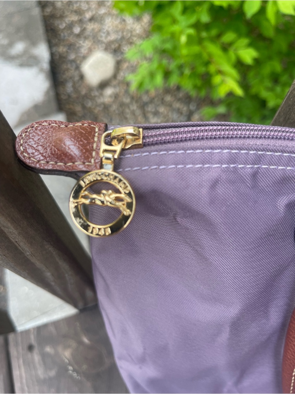 Longchamp Le Pliage Medium Tote Bag Purple - Picture 3 of 8